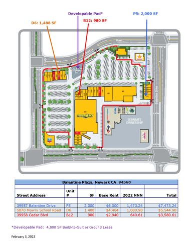 Balentine Plaza: 39958 Cedar Blvd, Newark, CA, 94560